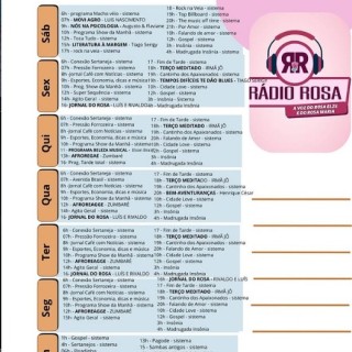 Programação semanal